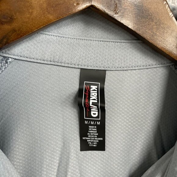 NWOT Kirkland Signature Men's M Gray Active Polo Shirt Short Sleeve - Picture 5 of 9